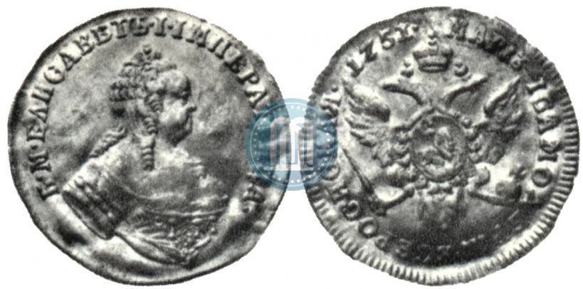 Фото 1 червонец 1751 года  "Орел на реверсе"