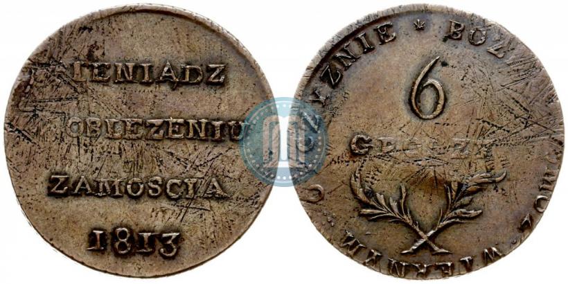 Picture 6 groszy 1813 year  