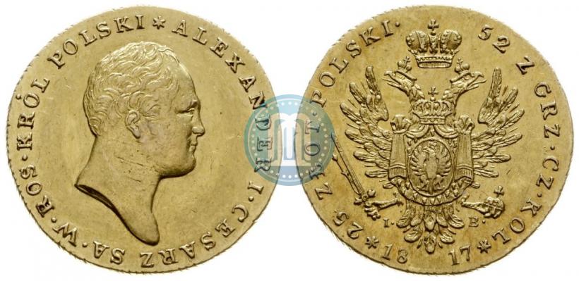 Фото 25 злотых 1817 года IB 