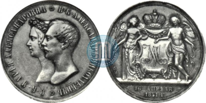 Picture 1 rouble 1841 year СПБ-НГ "In the memory of the wedding of the crown prince"