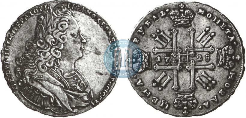 Picture 1 rouble 1728 year  "Type of 1727"