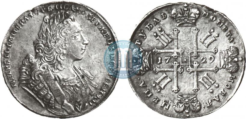 Фото 1 рубль 1729 года  "Тип 1729"