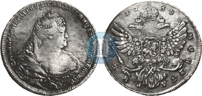Picture 1 rouble 1738 year  "Moscow type"