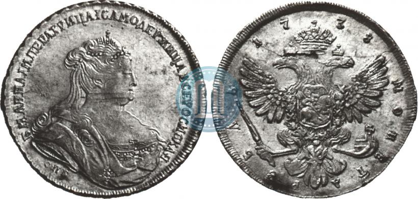 Picture 1 rouble 1738 year СПБ "Petersburg type"