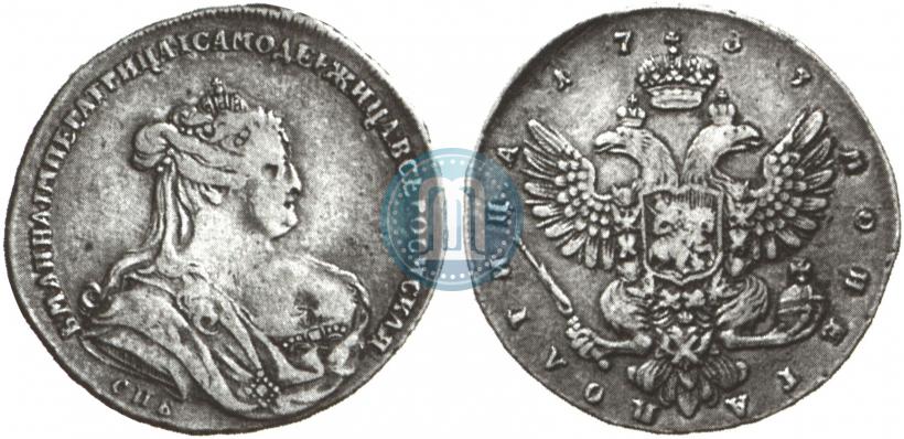 Picture Poltina 1739 year СПБ "Petersburg type"