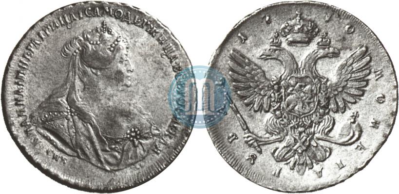 Picture 1 rouble 1740 year СПБ "Petersburg type"