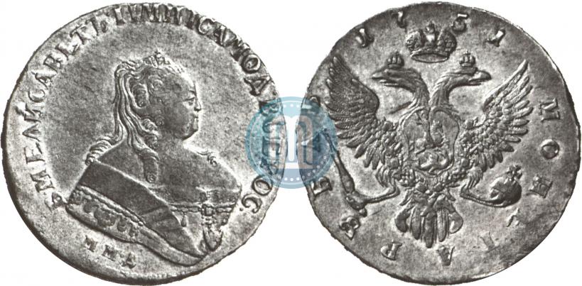 Picture 1 rouble 1751 year ММД 