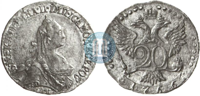 Picture 20 kopecks 1766 year СПБ 