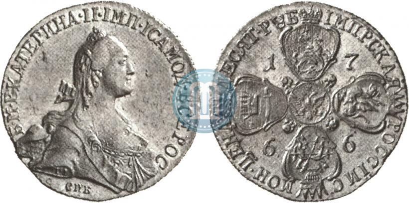 Picture 10 roubles 1766 year СПБ 