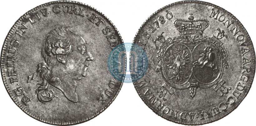 Picture Thaler 1780 year  "Peter von Biron. Courland"