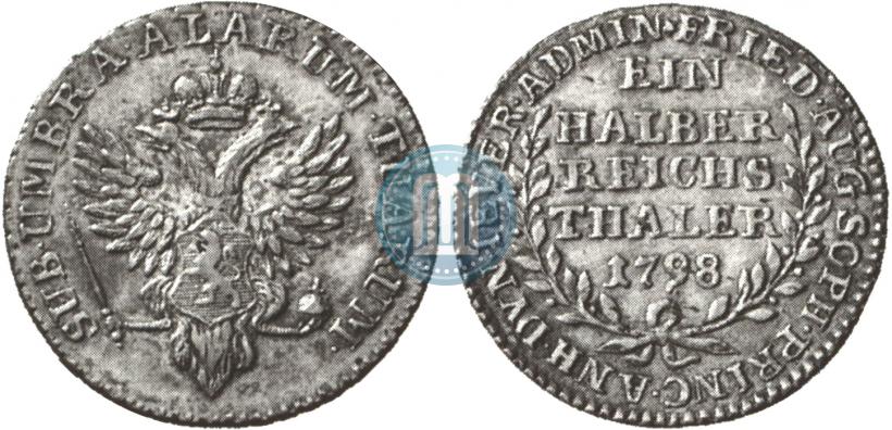 Фото Ein halber reichsthaler 1798 года  "Княжество Йевер"