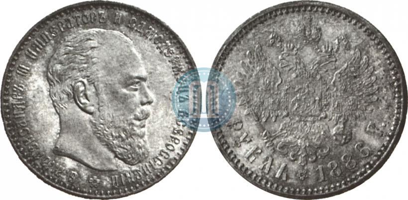 Фото 1 рубль 1886 года (АГ) 