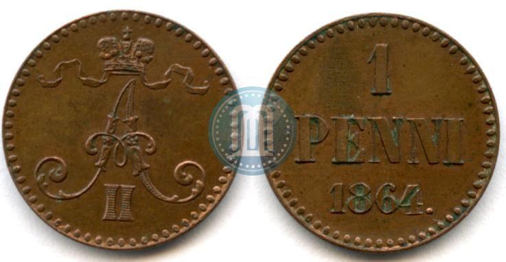Picture 1 penni 1864 year  