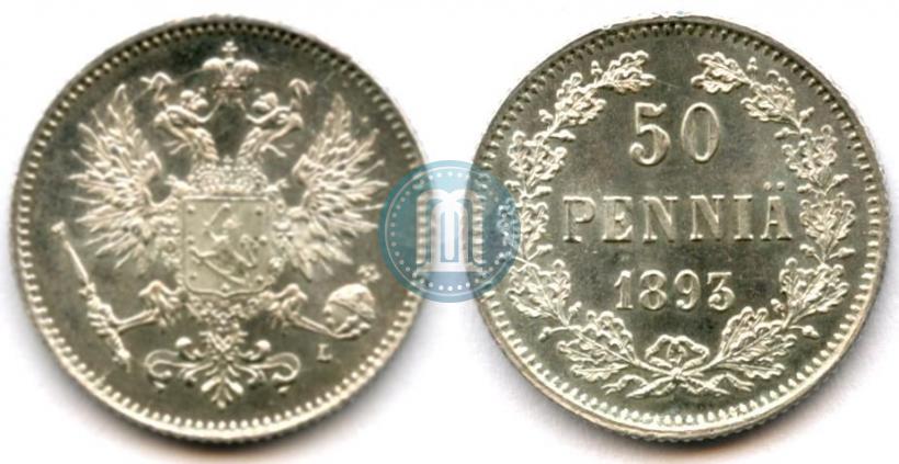 Фото 50 пенни 1893 года L 