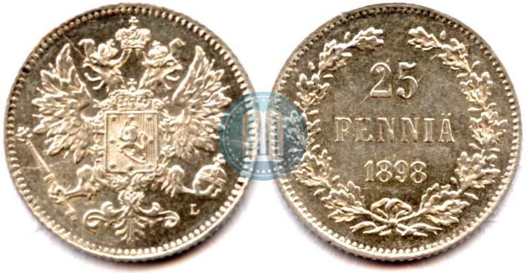 Фото 25 пенни 1898 года L 