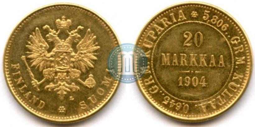 Picture 20 markkaa 1904 year L 
