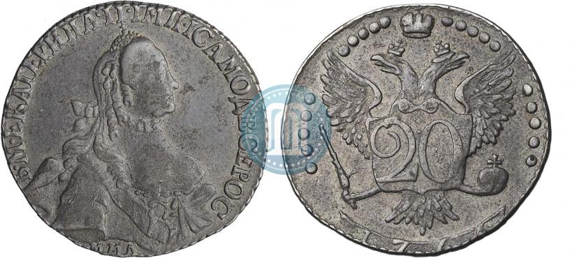 Picture 20 kopecks 1766 year ММД 
