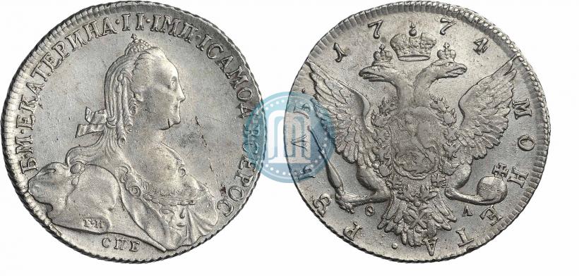 Picture 1 rouble 1774 year СПБ-ФЛ 