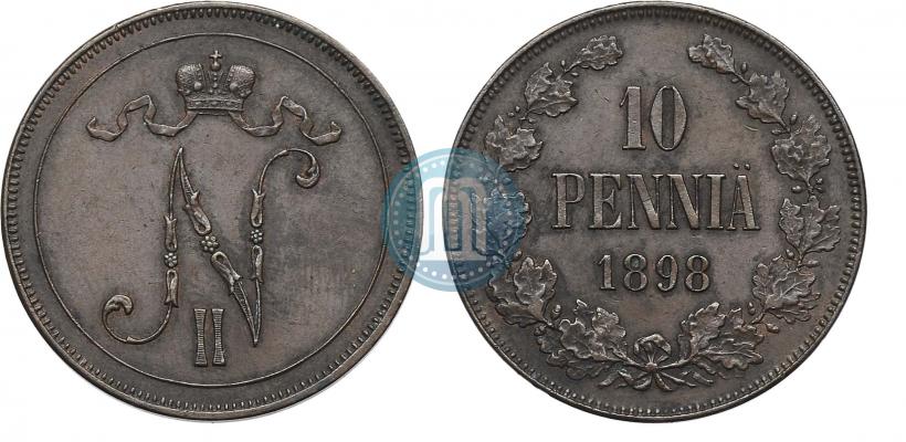 Picture 10 pennia 1898 year  