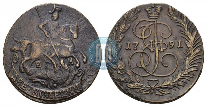 Фото 2 копейки 1791 года ЕМ 