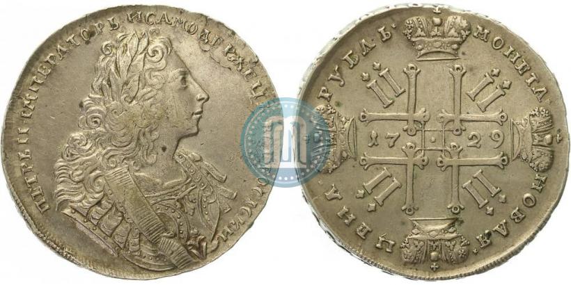 Фото 1 рубль 1729 года  "Тип 1729"