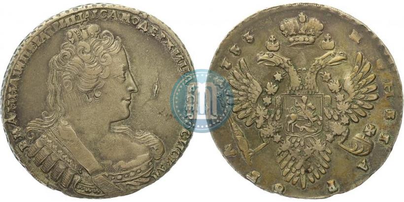 Фото 1 рубль 1733 года  