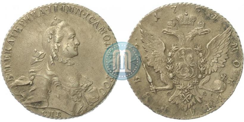 Picture 1 rouble 1764 year СПБ-СА 