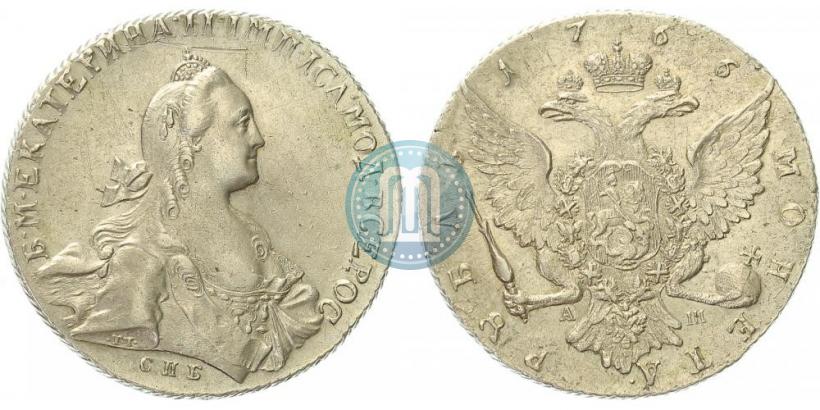 Picture 1 rouble 1766 year СПБ-АШ 