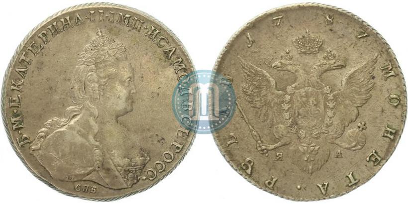 Фото 1 рубль 1787 года СПБ-ЯА 