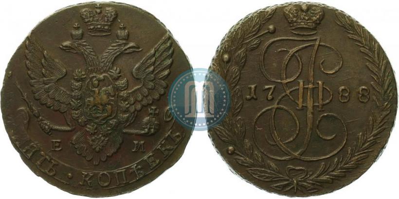 Фото 5 копеек 1788 года ЕМ 