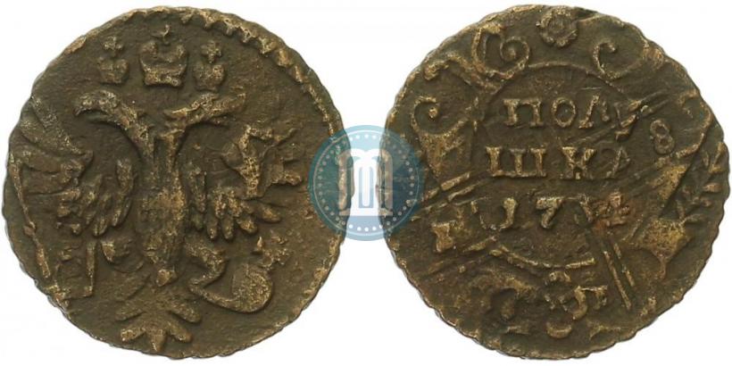 Фото Полушка 1734 года  