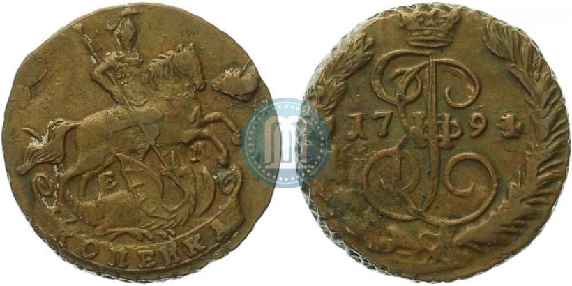 Picture 1 kopeck 1794 year ЕМ 