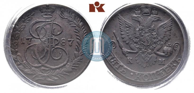 Фото 5 копеек 1787 года КМ 