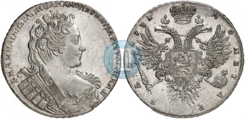 Фото 1 рубль 1731 года  