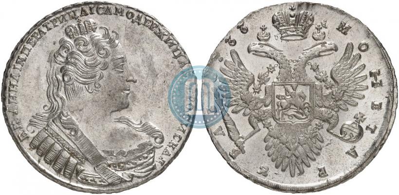 Фото 1 рубль 1733 года  