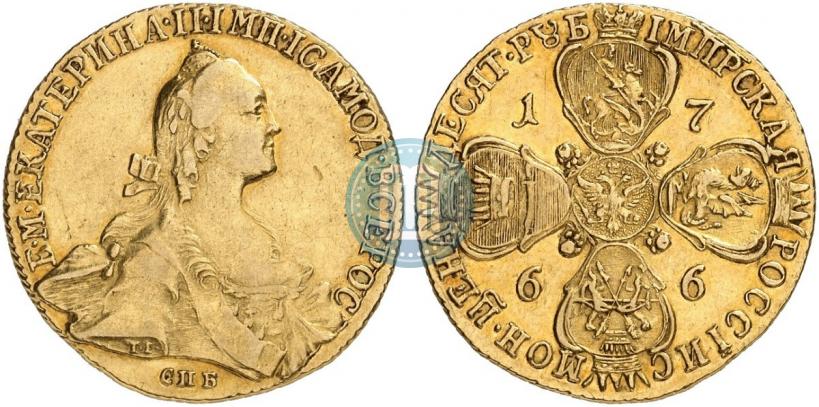 Picture 10 roubles 1766 year СПБ 