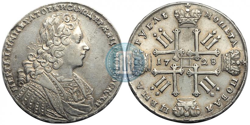 Фото 1 рубль 1728 года  "Тип 1728"