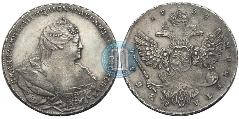 Picture 1 rouble 1738 year  "Moscow type"