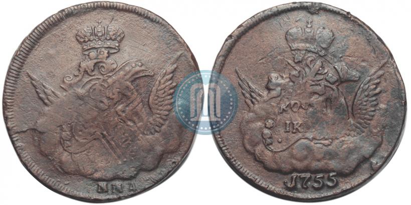Picture 1 kopeck 1755 year ММД 