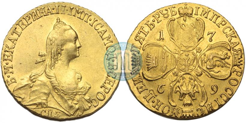 Фото 5 рублей 1769 года СПБ 