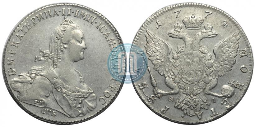 Picture 1 rouble 1774 year СПБ-ФЛ 