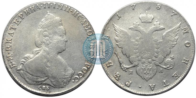 Фото 1 рубль 1787 года СПБ-ЯА 