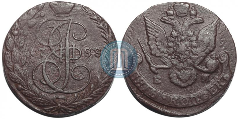 Picture 5 kopecks 1788 year ЕМ 