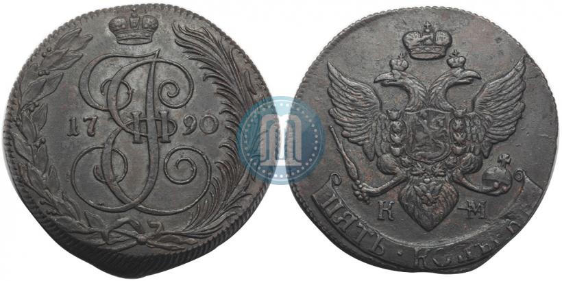 Picture 5 kopecks 1790 year КМ 