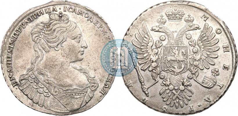Фото 1 рубль 1734 года  "Тип 1735 года"