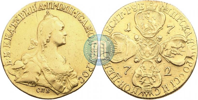 Picture 10 roubles 1772 year СПБ 