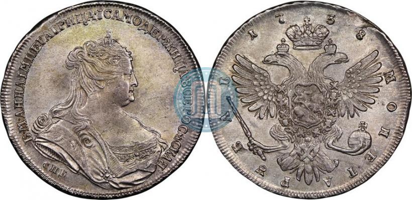 Picture 1 rouble 1738 year СПБ "Petersburg type"