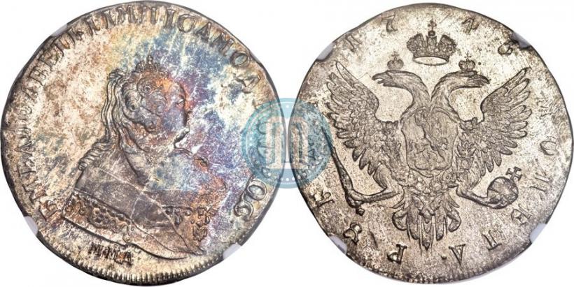 Picture 1 rouble 1743 year ММД 