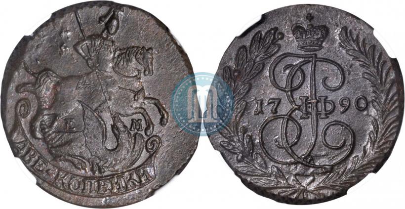 Picture 2 kopecks 1790 year ЕМ 