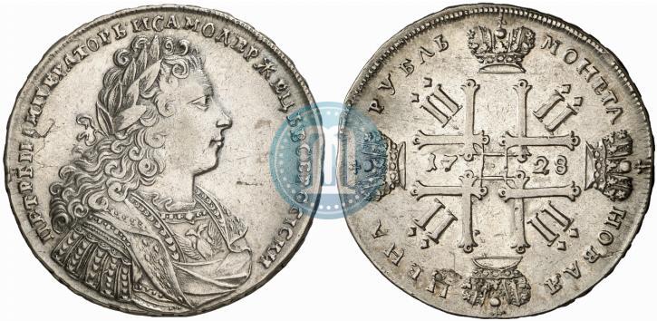 Фото 1 рубль 1728 года  "Тип 1728"